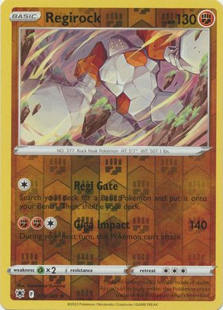 Regirock 075/189 Reverse Holo-Kantocards