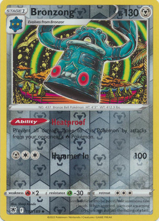 Bronzong 112/189 Reverse Holo-Kantocards