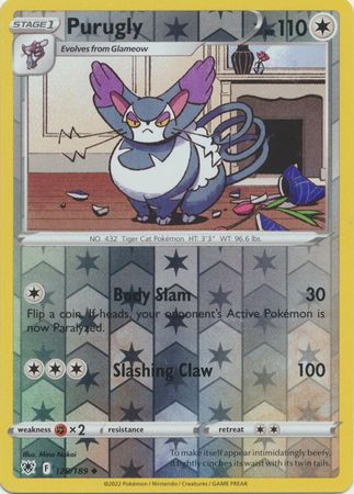 Purugly 128/189 Reverse Holo-Kantocards