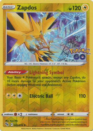 Zapdos 029/078 Reverse Holo - Español-Kantocards