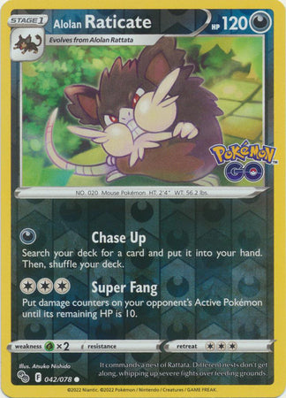 Alolan Raticate 042/078 Reverse Holo-Kantocards