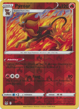 Pyroar 029/196 Reverse Holo-Kantocards