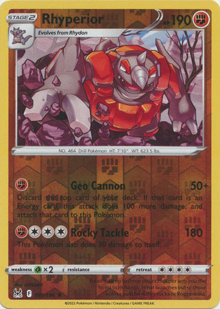 Rhyperior 091/196 Reverse Holo-Kantocards