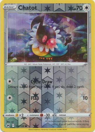 Chatot 112/159 Reverse Holo-Kantocards
