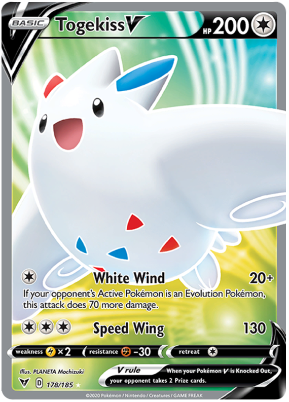 Togekiss V 178/185-Kantocards