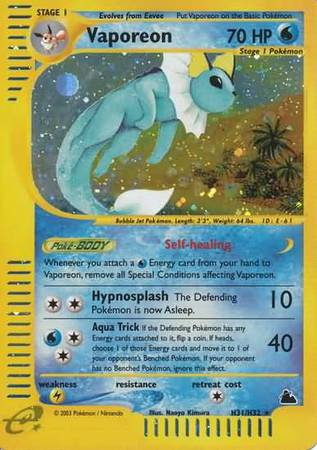 Vaporeon H31/H32 - Holo-Kantocards