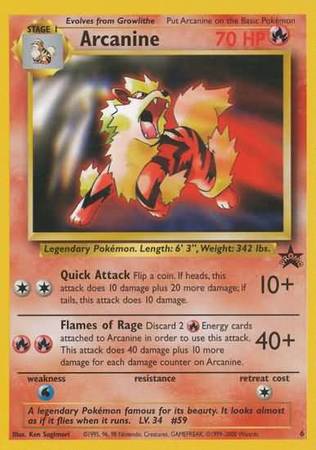 Arcanine 6 Promo-Kantocards