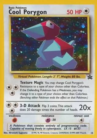 Cool Porygon 15 Promo-Kantocards