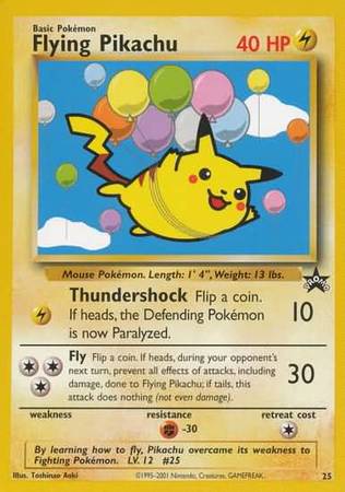 Flying Pikachu 25 Promo-Kantocards