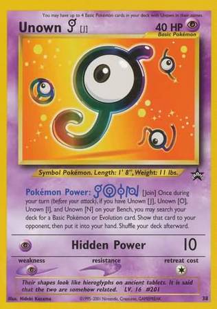 Unown J 38 Promo-Kantocards