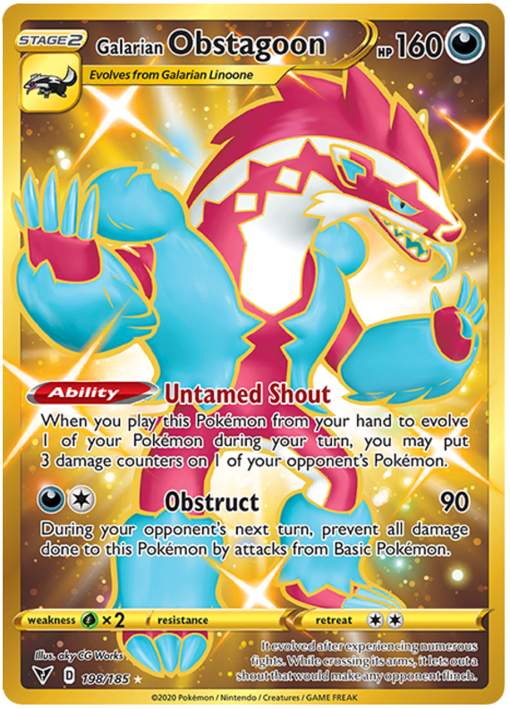 Galarian Obstagoon 198/185-Kantocards