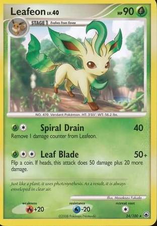 Leafeon 24/100-Kantocards