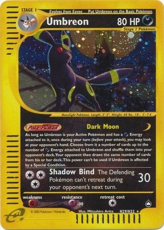 Umbreon H29/H32 - Holo-Kantocards