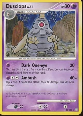 Dusclops 34/100-Kantocards