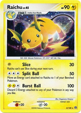 Raichu 8/100-Kantocards