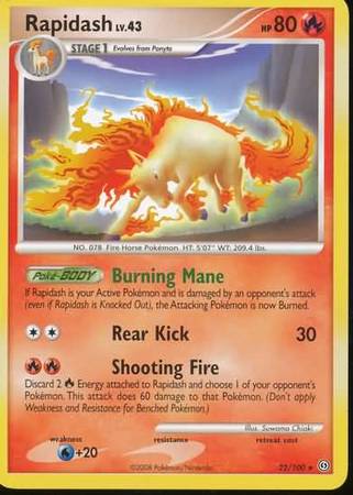 Rapidash 22/100-Kantocards