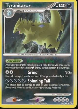Tyranitar 30/100-Kantocards