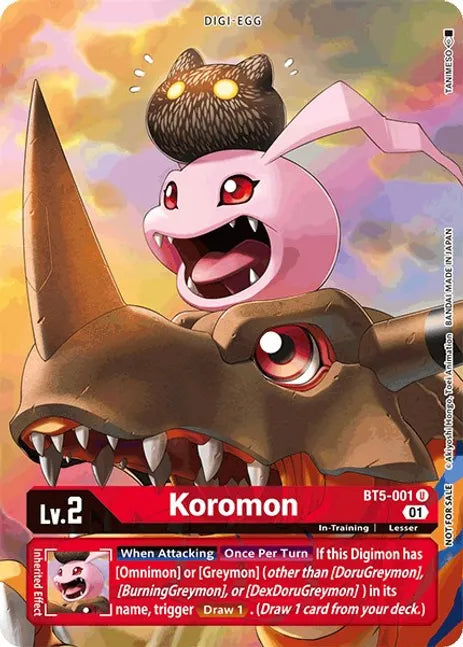 Koromon BT5-001 (Premier TO Event June 2021) - Battle of Omni (BT05)-Kantocards
