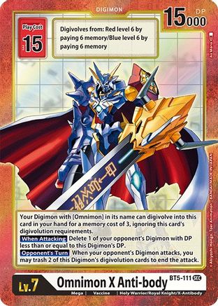 Omnimon X Anti-Body BT5-111 (Arte Alterno)-Kantocards
