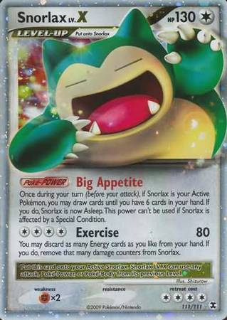 Snorlax LV.X 111/111-Kantocards