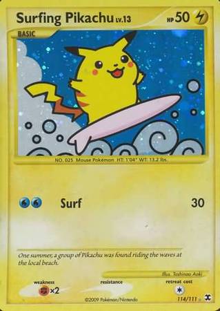 Surfing Pikachu 114/111-Kantocards