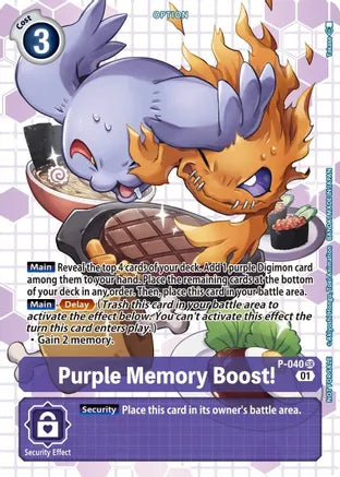 Purple Memory Boost! P-040-Kantocards