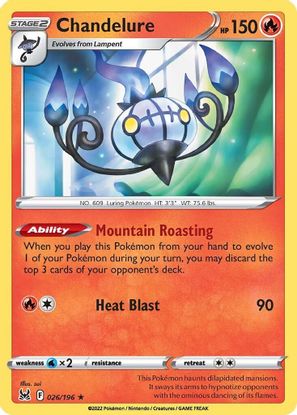Chandelure 026/196 - Holo-Kantocards