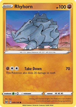 Rhyhorn 089/196-Kantocards