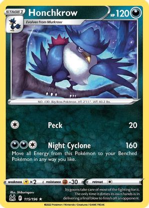 Honchkrow 115/196 - Rare-Kantocards