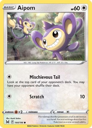 Aipom 144/196-Kantocards