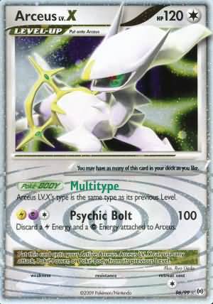 Arceus LV.X 96/99-Kantocards