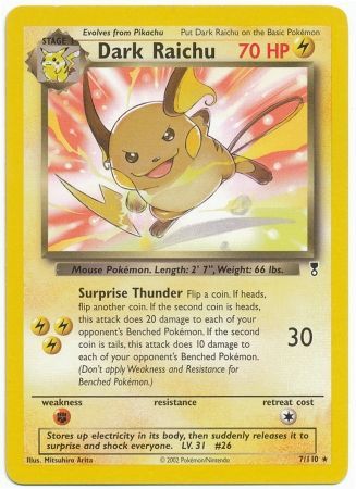 Dark Raichu 7/110 - Rare Theme Deck Exclusive-Kantocards