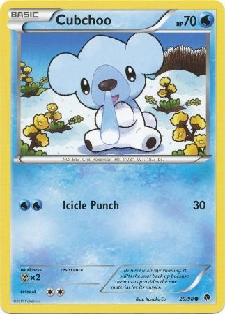 Cubchoo 29/98-Kantocards