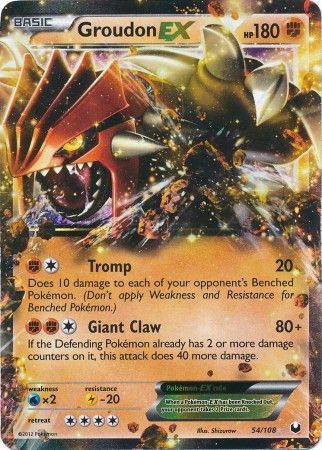 Groudon EX 54/108-Kantocards