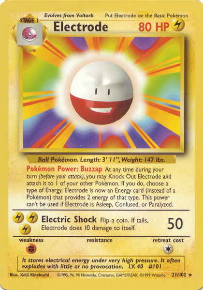 Electrode 21/102-Kantocards