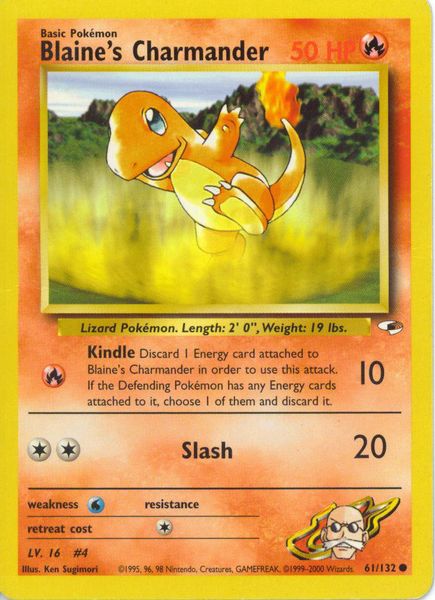Blaine's Charmander 61/132-Kantocards