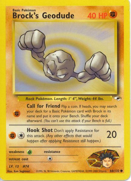 Brock's Geodude 66/132-Kantocards