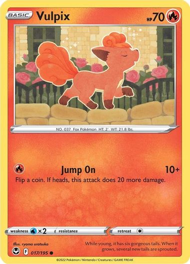 Vulpix 017/195 Reverse Holo-Kantocards