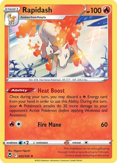 Rapidash - Holo 022/195-Kantocards