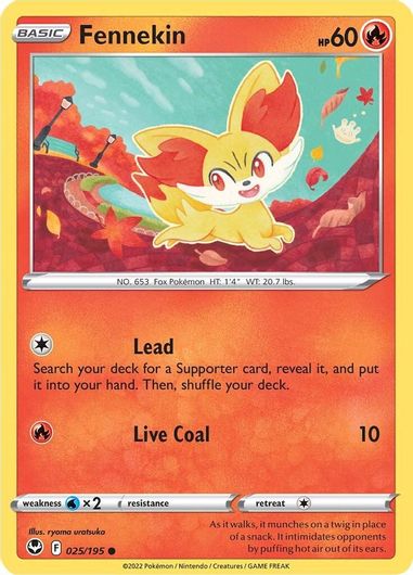 Fennekin 025/195 Reverse Holo-Kantocards