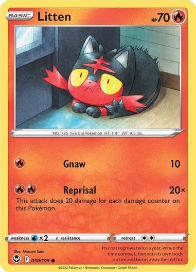 Litten 030/195 Reverse Holo-Kantocards