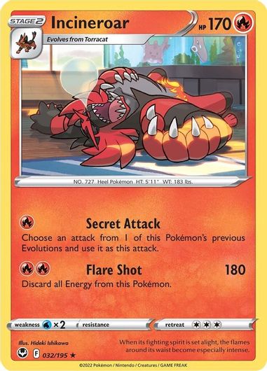 Incineroar - Rare 032/195-Kantocards