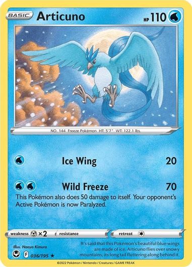 Articuno 036/195 Reverse Holo-Kantocards