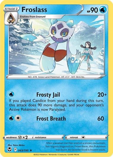 Froslass - Rare 043/195 Reverse Holo-Kantocards