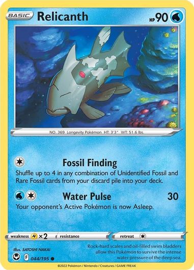 Relicanth 044/195 Reverse Holo-Kantocards