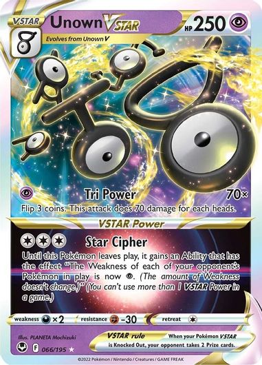 Unown VSTAR 066/195-Kantocards