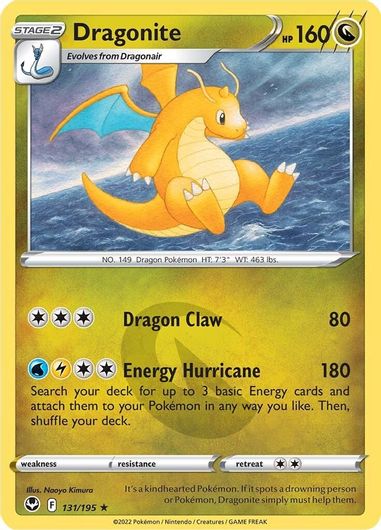 Dragonite 131/195 Reverse Holo-Kantocards