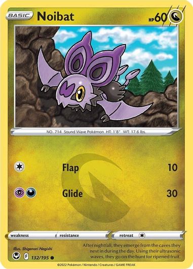 Noibat 132/195 Reverse Holo-Kantocards