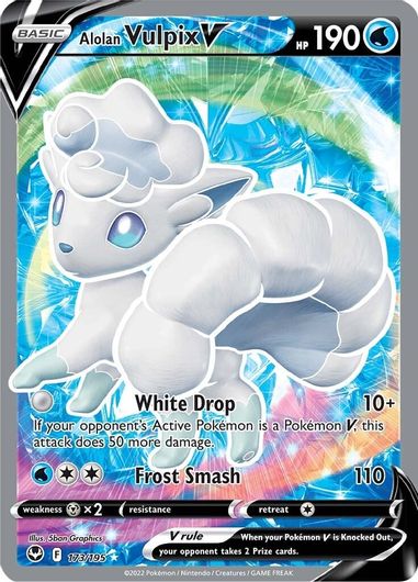 Alolan Vulpix V (Full Art) 173/195-Kantocards