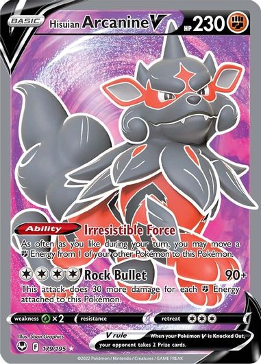 Hisuian Arcanine V (Full Art) 179/195-Kantocards
